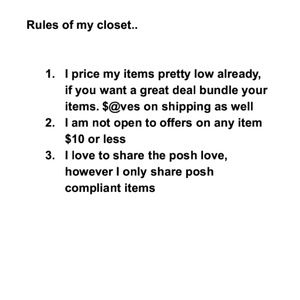 Rules of the closet